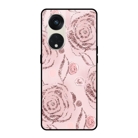 Shimmer Roses Oppo Reno8T 5G Glass Cases & Covers Online