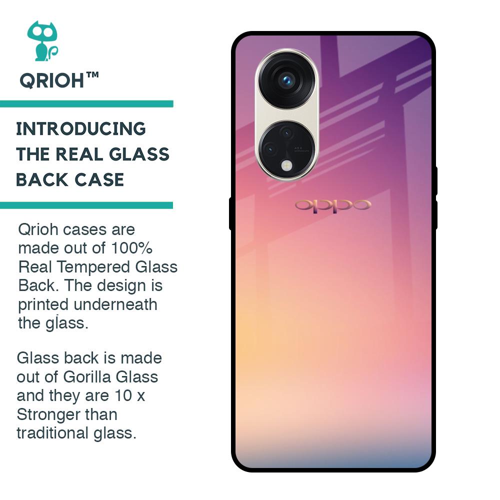Lavender Purple Glass case for Oppo Reno8T 5G