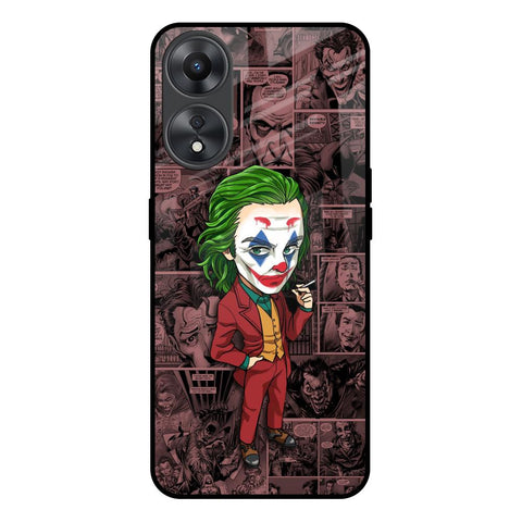 Joker Cartoon Oppo A58 5G Glass Back Cover Online