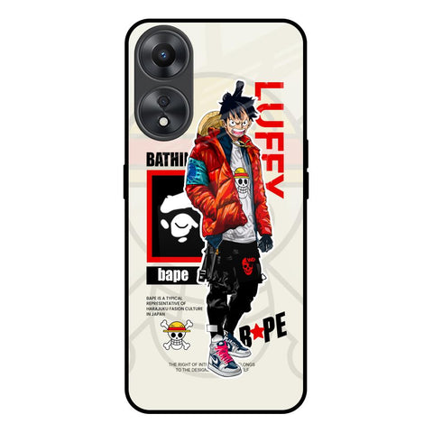 Bape Luffy Oppo A58 5G Glass Back Cover Online