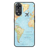 Travel Map Oppo A58 5G Glass Back Cover Online