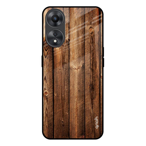 Timber Printed Oppo A58 5G Glass Back Cover Online
