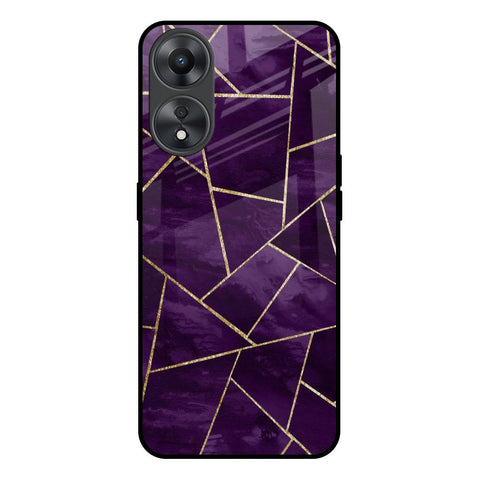 Geometric Purple Oppo A58 5G Glass Back Cover Online
