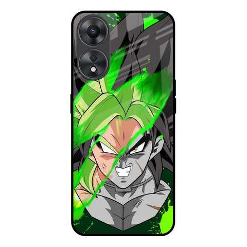 Anime Green Splash Oppo A58 5G Glass Back Cover Online