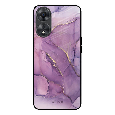 Purple Gold Marble Oppo A58 5G Glass Back Cover Online