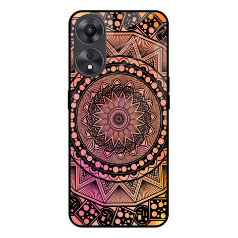 Floral Mandala Oppo A58 5G Glass Back Cover Online