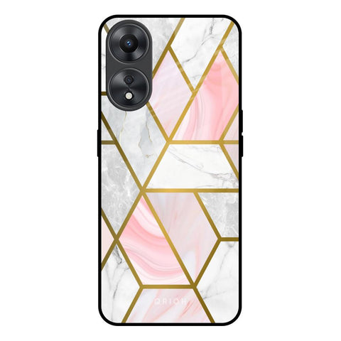 Geometrical Marble Oppo A58 5G Glass Back Cover Online