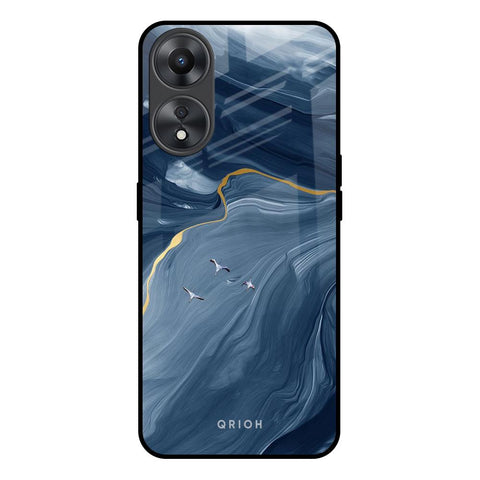 Deep Ocean Marble Oppo A58 5G Glass Back Cover Online