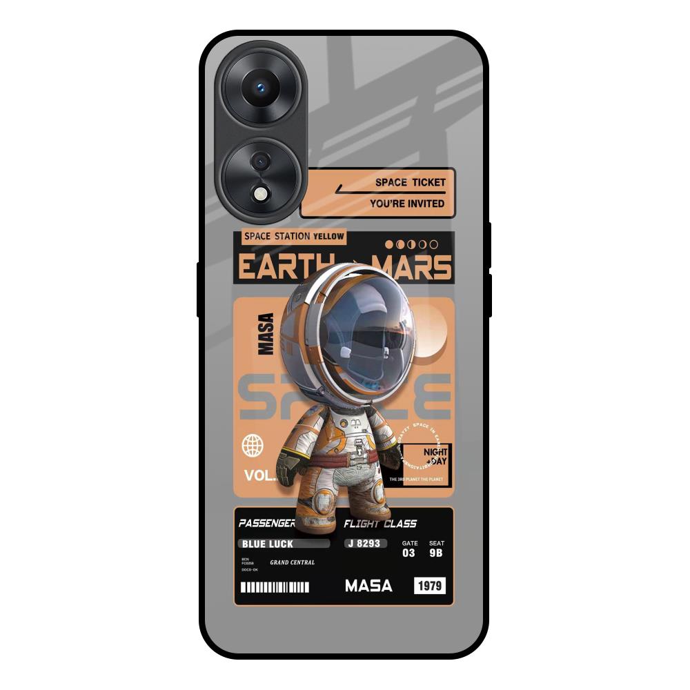 Space Ticket Oppo A58 5G Glass Back Cover Online