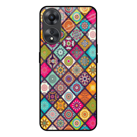 Multicolor Mandala Oppo A58 5G Glass Back Cover Online