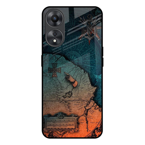 Geographical Map Oppo A58 5G Glass Back Cover Online