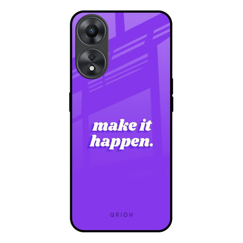 Make it Happen Oppo A58 5G Glass Back Cover Online