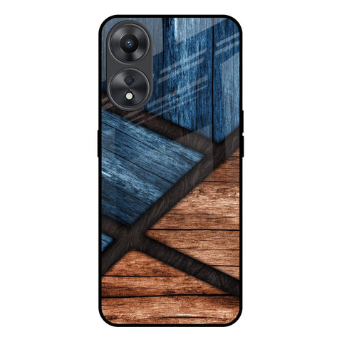 Wooden Tiles Oppo A58 5G Glass Back Cover Online