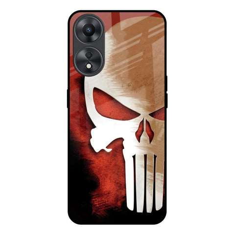 Red Skull Oppo A58 5G Glass Back Cover Online