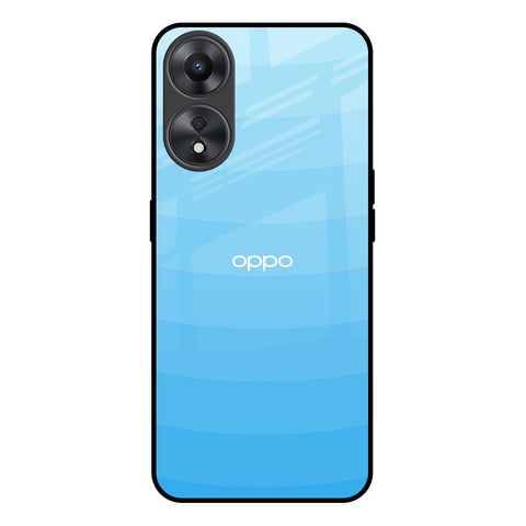 Wavy Blue Pattern Oppo A58 5G Glass Back Cover Online