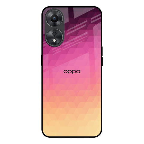 Geometric Pink Diamond Oppo A58 5G Glass Back Cover Online