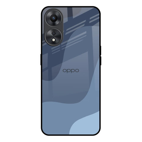Navy Blue Ombre Oppo A58 5G Glass Back Cover Online