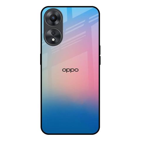 Blue & Pink Ombre Oppo A58 5G Glass Back Cover Online