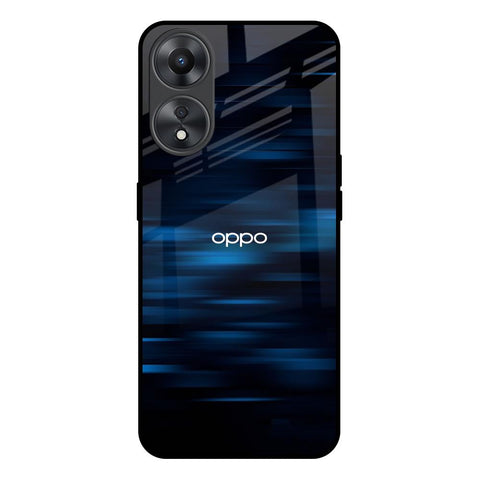 Blue Rough Abstract Oppo A58 5G Glass Back Cover Online