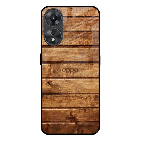 Wooden Planks Oppo A58 5G Glass Back Cover Online