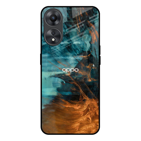 Golden Splash Oppo A58 5G Glass Back Cover Online