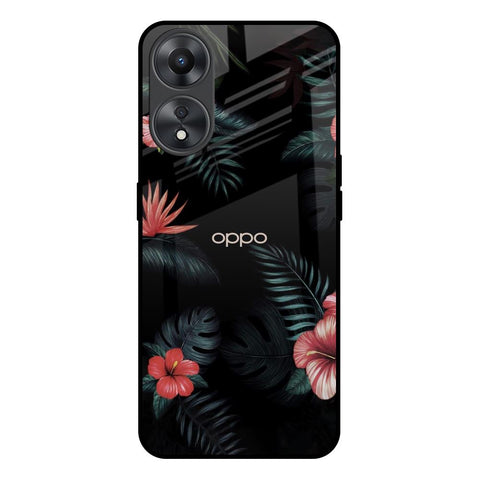 Tropical Art Flower Oppo A58 5G Glass Back Cover Online