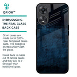 Dark Blue Grunge Glass Case for Oppo A58 5G
