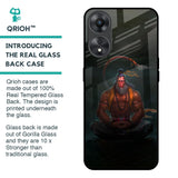 Lord Hanuman Animated Glass Case for Oppo A58 5G