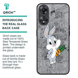 Cute Baby Bunny Glass Case for Oppo A58 5G