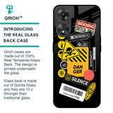 Danger Signs Glass Case for Oppo A58 5G