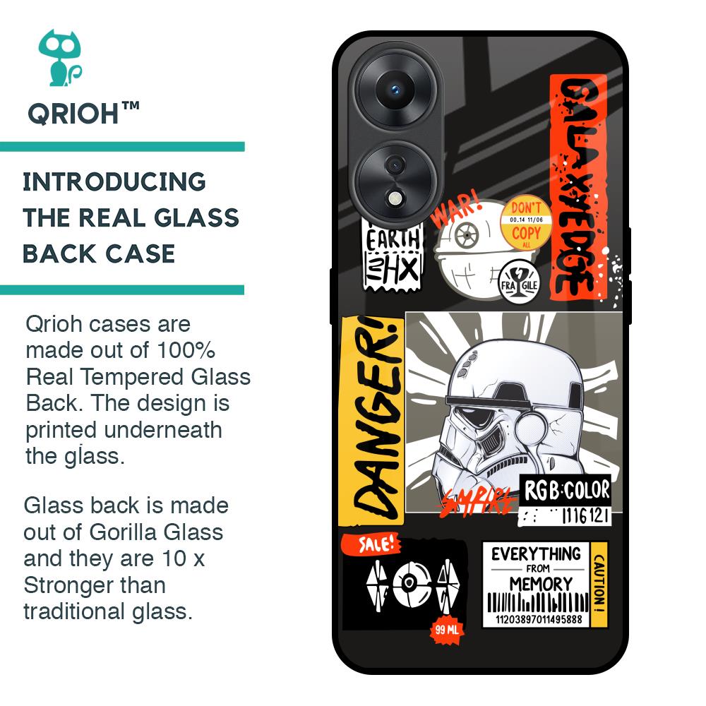 Galaxy Edge Glass Case for Oppo A58 5G