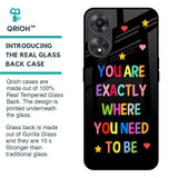 Magical Words Glass Case for Oppo A58 5G