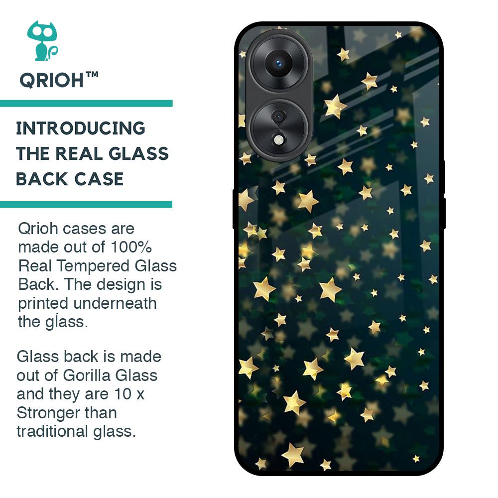 Dazzling Stars Glass Case For Oppo A58 5G