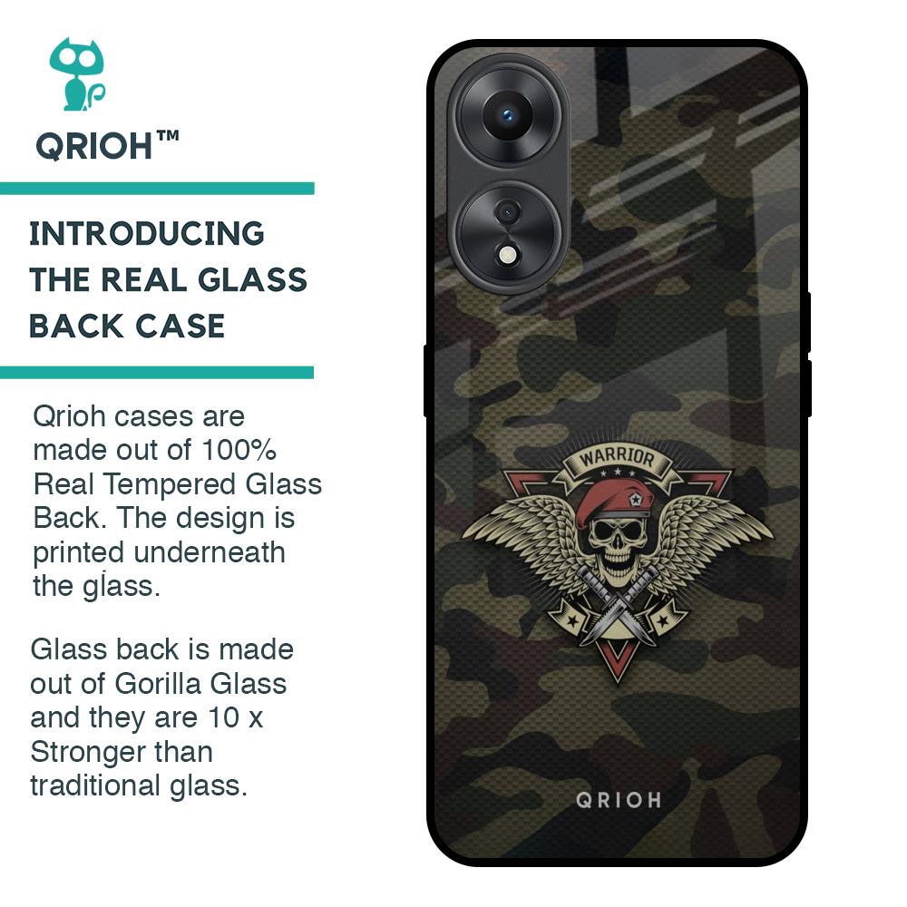 Army Warrior Glass Case for Oppo A58 5G