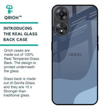 Navy Blue Ombre Glass Case for Oppo A58 5G