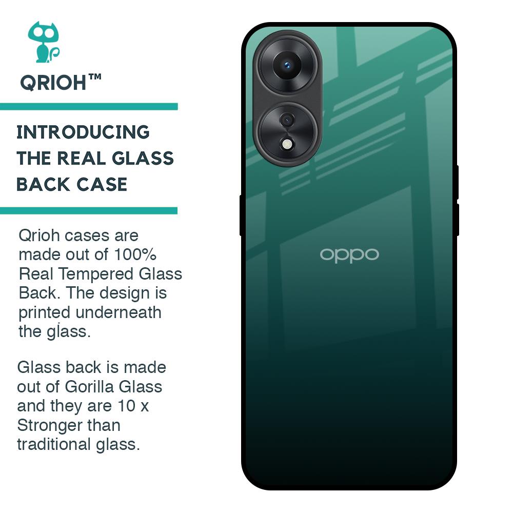 Palm Green Glass Case For Oppo A58 5G