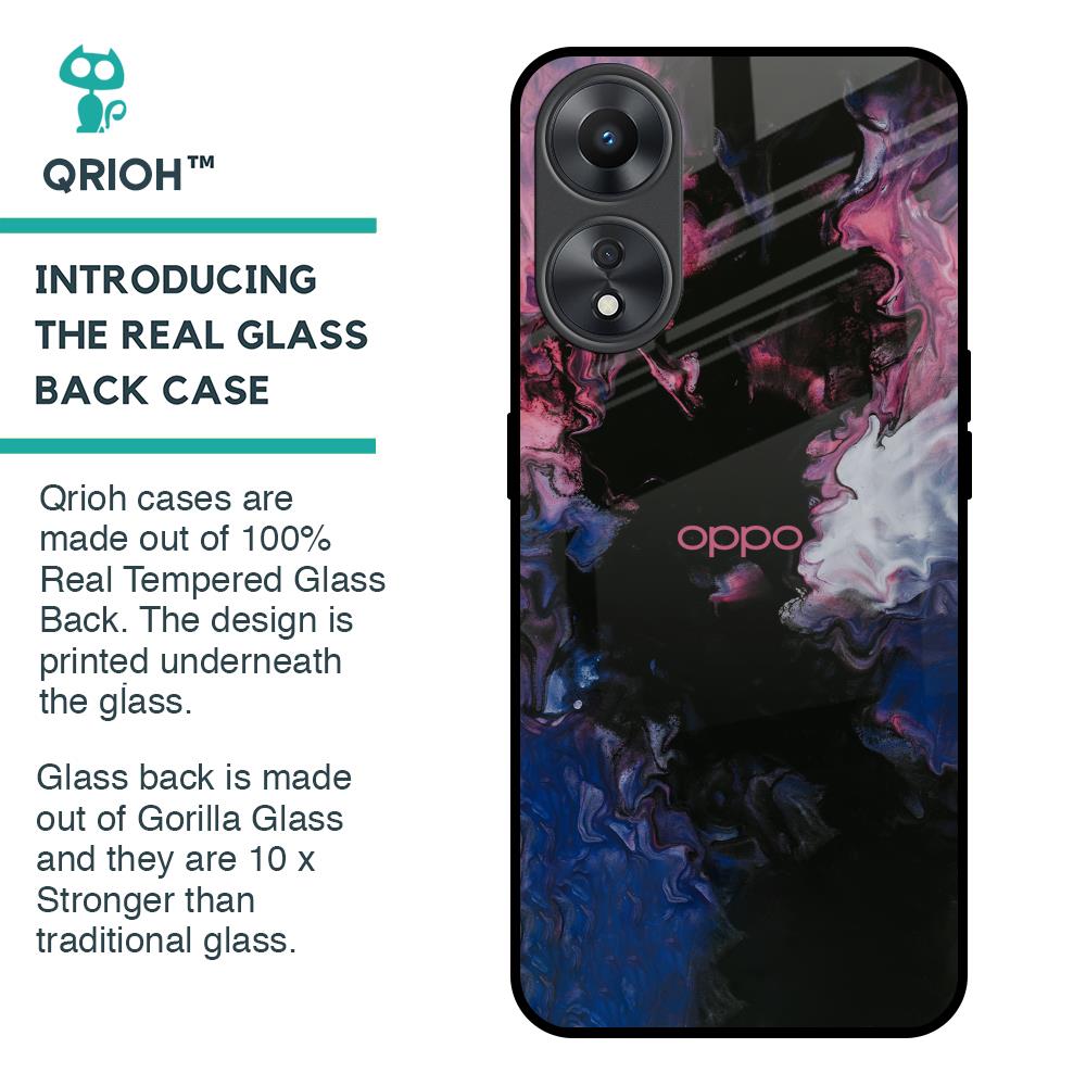 Smudge Brush Glass case for Oppo A58 5G