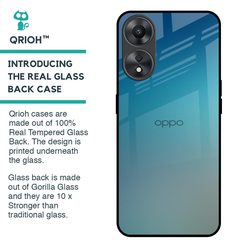 Sea Theme Gradient Glass Case for Oppo A58 5G