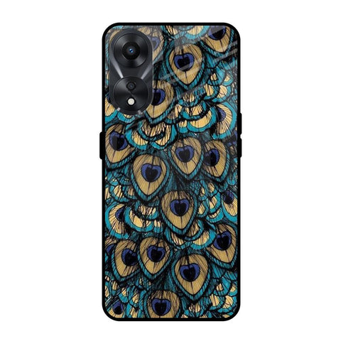 Peacock Feathers Oppo A58 5G Glass Cases & Covers Online