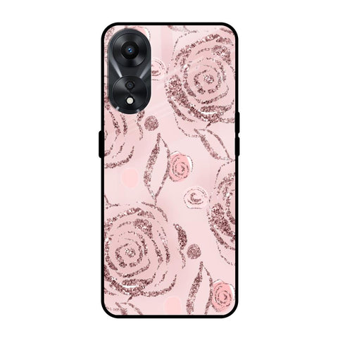 Shimmer Roses Oppo A58 5G Glass Cases & Covers Online