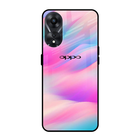 Colorful Waves Oppo A58 5G Glass Cases & Covers Online