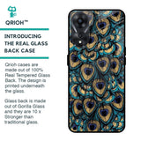 Peacock Feathers Glass case for Oppo A58 5G