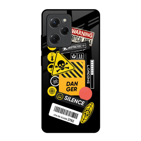 Danger Signs Poco X5 Pro 5G Glass Back Cover Online