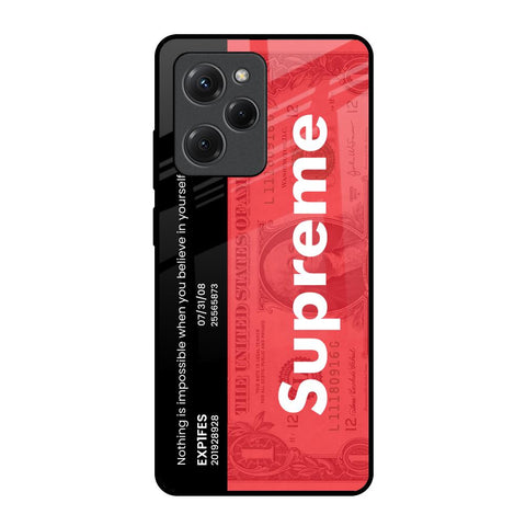 Supreme Ticket Poco X5 Pro 5G Glass Back Cover Online