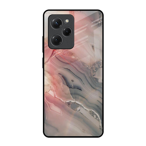 Pink And Grey Marble Poco X5 Pro 5G Glass Back Cover Online