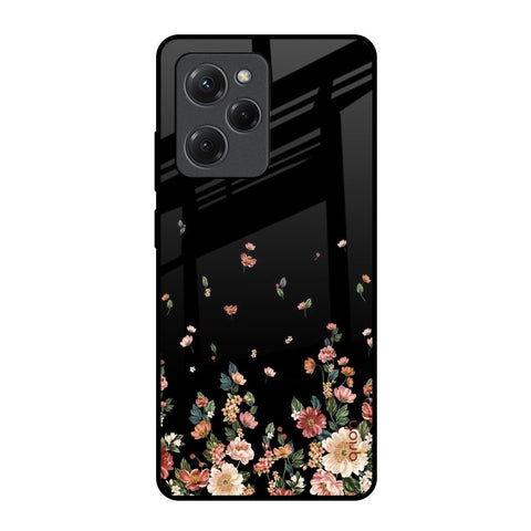 Floating Floral Print Poco X5 Pro 5G Glass Back Cover Online