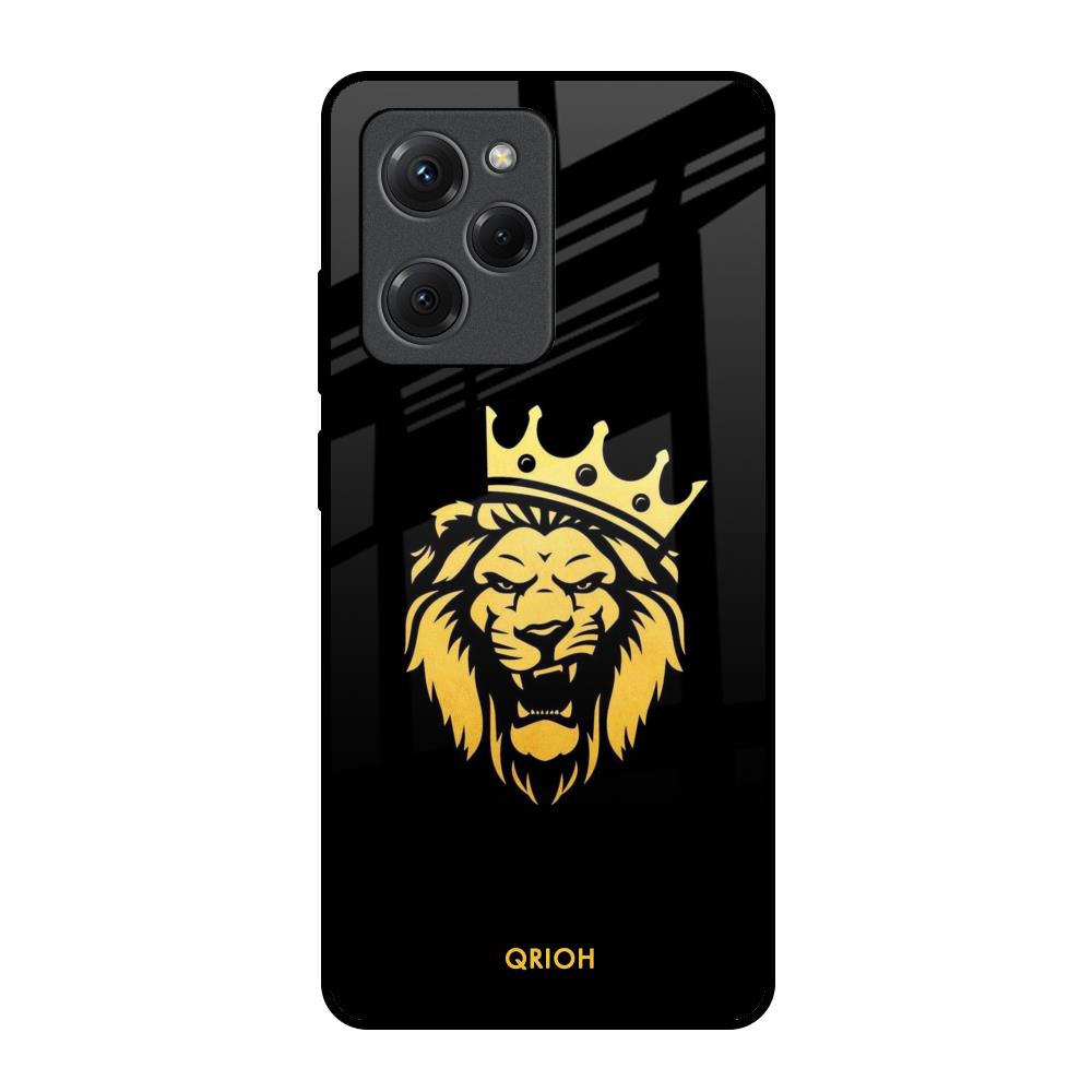 Lion The King Poco X5 Pro 5G Glass Back Cover Online