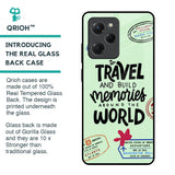 Travel Stamps Glass Case for Poco X5 Pro 5G