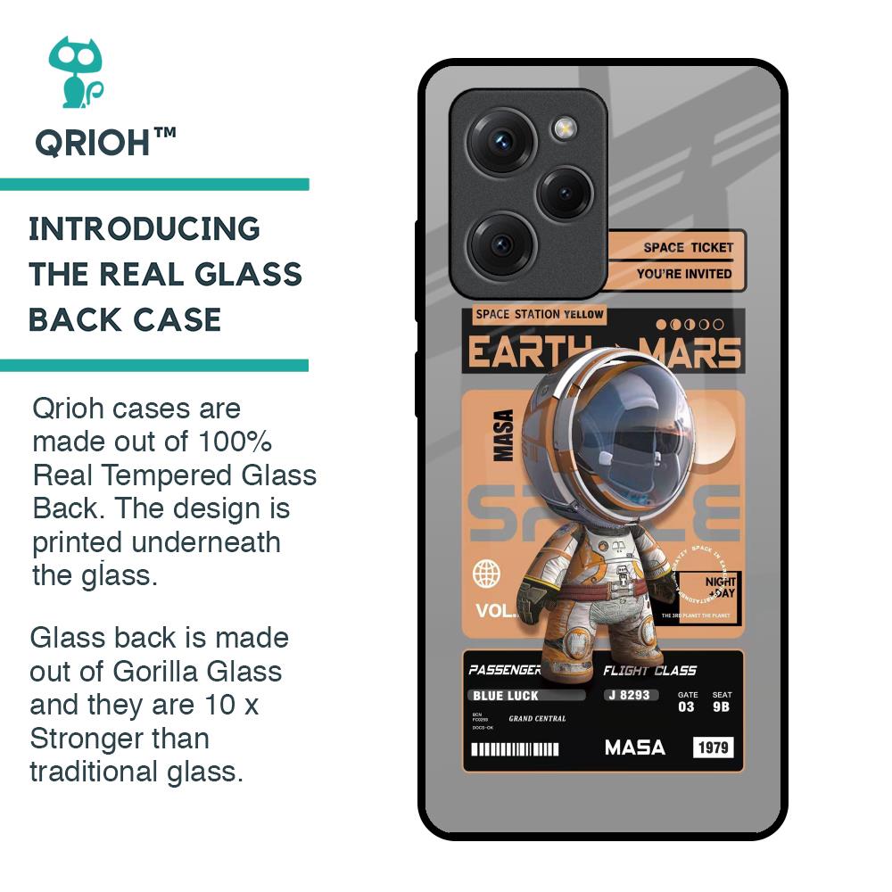 Space Ticket Glass Case for Poco X5 Pro 5G