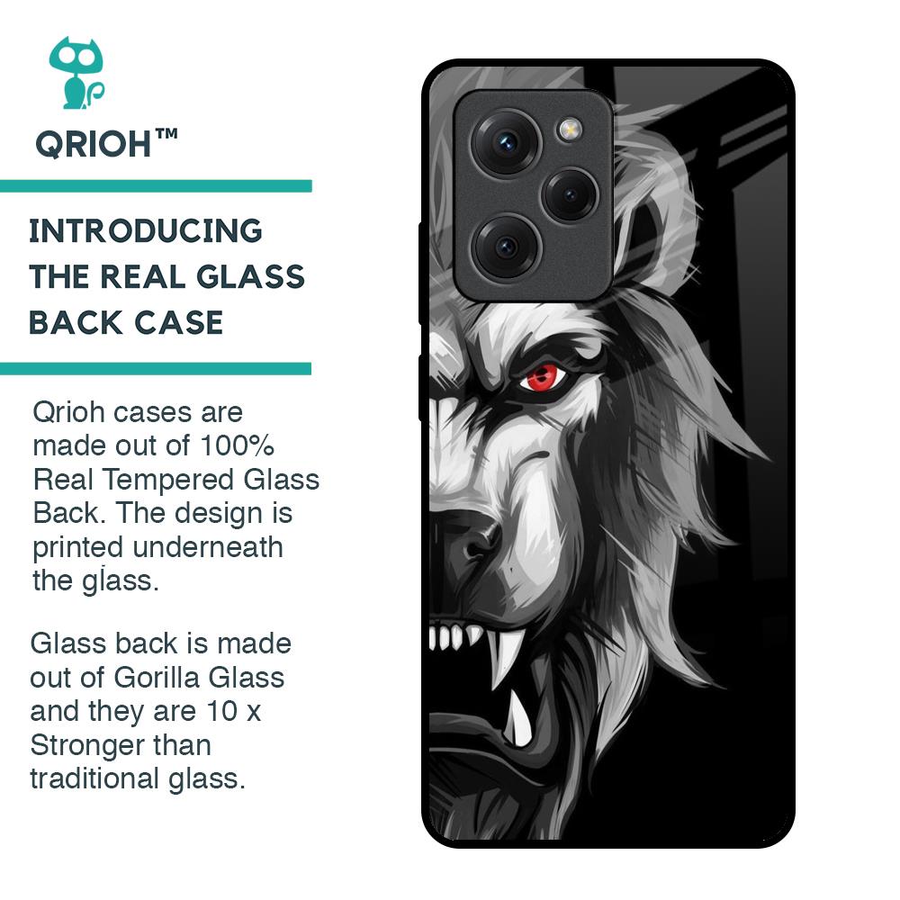 Wild Lion Glass Case for Poco X5 Pro 5G